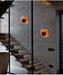 Gold Copper Moon Eclipse LED Wall Lamp with Fabric Shade and Sensor Switch for Bedroom