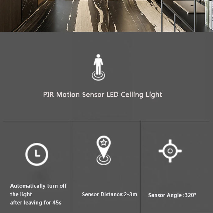 LED PIR Motion Sensor Ceiling Light – Human Body Induction for Home & Bedroom - Samanta Factory