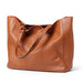 Genuine Leather Casual Tote – Soft, Versatile Design for Women - Samanta Factory