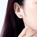 10K Gold Post Moissanite Stud Earrings with GRA Certificate SF