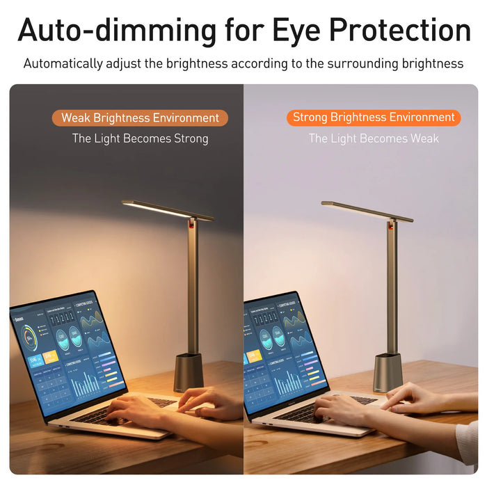 Rechargeable Folding Desk Lamp – Smart Full-Spectrum LED with Auto Dimming - Samanta Factory