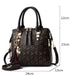 Women’s PU Leather Tote Handbag – Large Capacity Letter Design Tassel Shoulder Bag SF