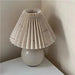 Korean Table Lamp – Vintage Pleated Fabric Shade with Ceramic Base - Samanta Factory