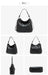 Genuine Leather Shoulder Bag – Soft, Versatile Hobo with Ruched Design - Samanta Factory