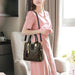 Women’s PU Leather Tote Handbag – Large Capacity Letter Design Tassel Shoulder Bag SF
