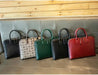 Leather Laptop Briefcase – Stylish Multi-Use Work Bag for Women SF