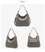 Genuine Leather Shoulder Bag – Soft, Versatile Hobo with Ruched Design - Samanta Factory