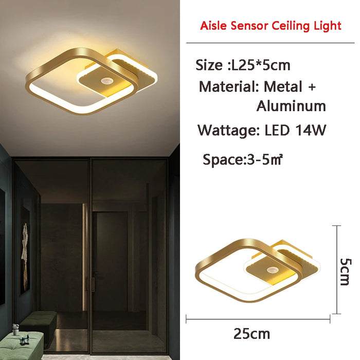 LED PIR Motion Sensor Ceiling Light – Human Body Induction for Home & Bedroom - Samanta Factory