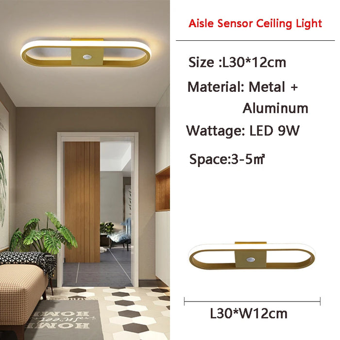 LED PIR Motion Sensor Ceiling Light – Human Body Induction for Home & Bedroom - Samanta Factory