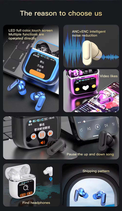 In-Ear Wireless Earbuds – Active Noise Cancellation & Low-Latency Bluetooth 5.3 - Samanta Factory