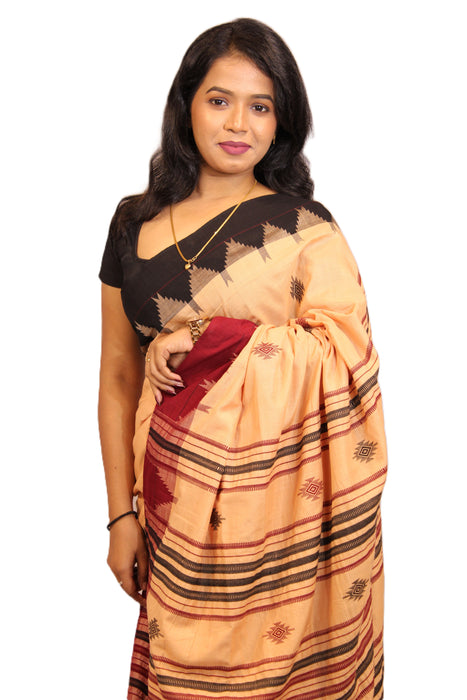 Kotpad Saree – Handwoven Tribal Weave with Natural Aul Tree Dyes - Samanta Factory
