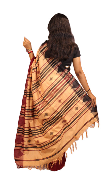 Kotpad Saree – Handwoven Tribal Weave with Natural Aul Tree Dyes - Samanta Factory