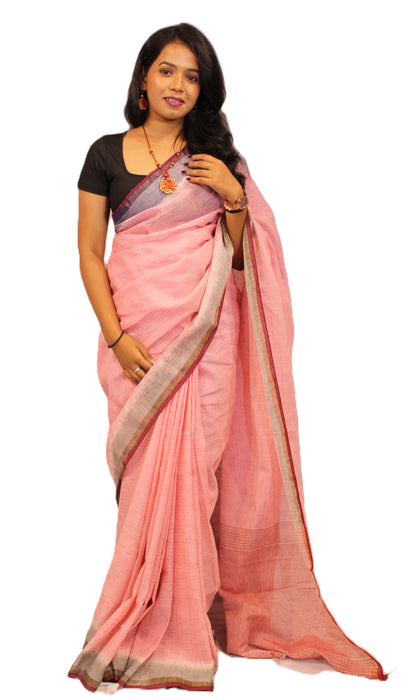 Khandua Cotton Saree – Handwoven Ikat with Traditional Motifs - Samanta Factory