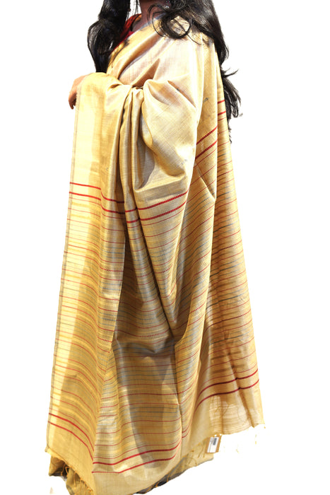 Tussar Silk Sarees – Elegant Wild Silk with Natural Golden Sheen - Samanta Factory