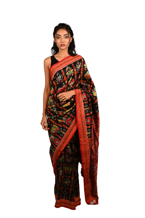 Khandua Saree – Handwoven Ikat Elegance from Odisha - Samanta Factory