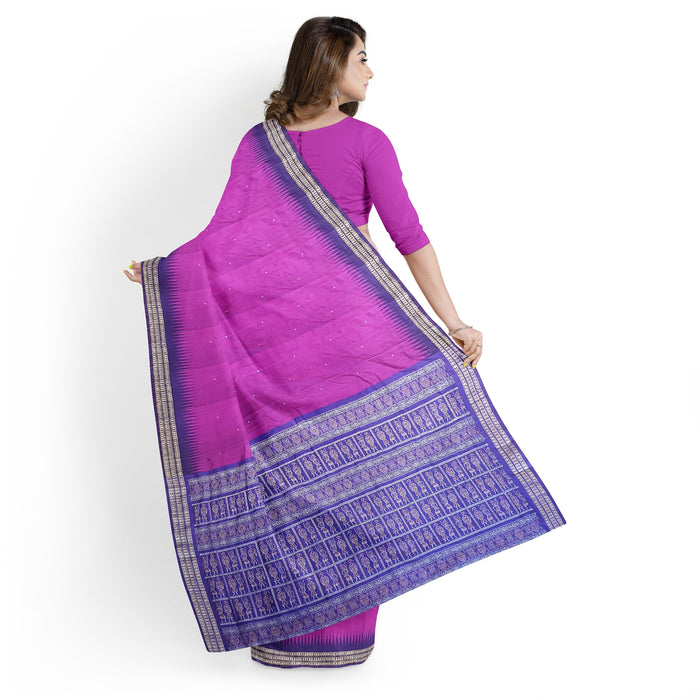 Sambalpuri Saree – Authentic Bandha Ikat with Cultural Odisha Patterns - Samanta Factory