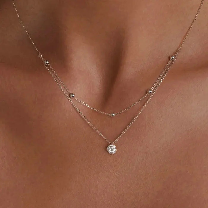 925 Sterling Silver Round Cut Moissanite Pendant SF