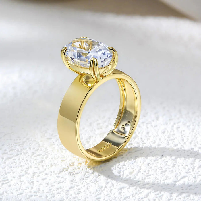 Moissanite Wedding Band Ring – 4.5CT D-Color 925 Sterling Silver SF