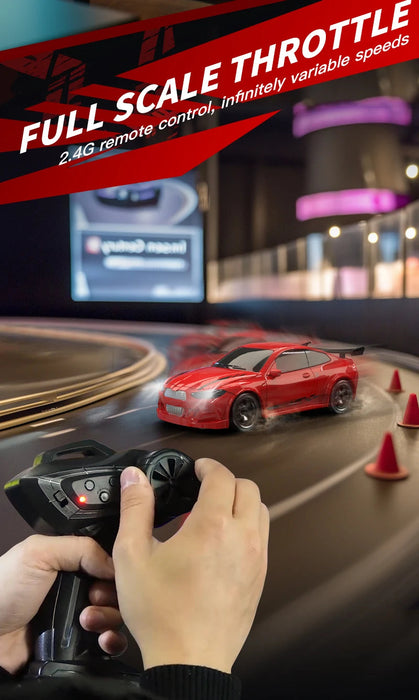 1/64 Mini RC Car – 2.4G 4WD High Speed Drift Remote Control GTR Racing Model SF