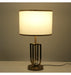 European-Style Bedside Table Lamp – Fabric Shade with Crystal Accent - Samanta Factory