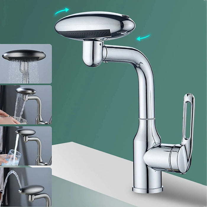 Bathroom Sink Faucet – 4-Mode Water Flow with 360° Swivel & Modern Design - Samanta Factory