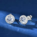 Premium 925 Sterling Silver Round Cut Earrings for Timeless Brilliance SF