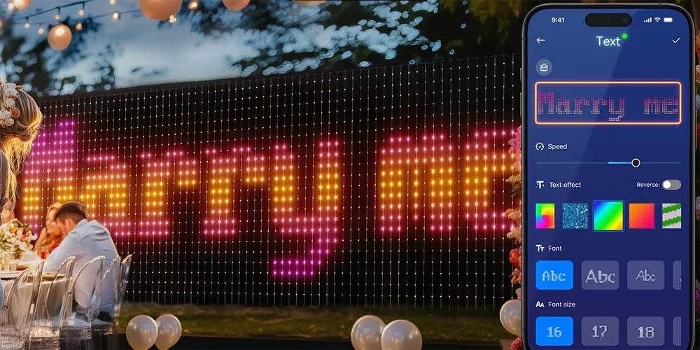 Smart LED Curtain Lights – APP Controlled RGB Fairy String for Christmas Decor - Samanta Factory