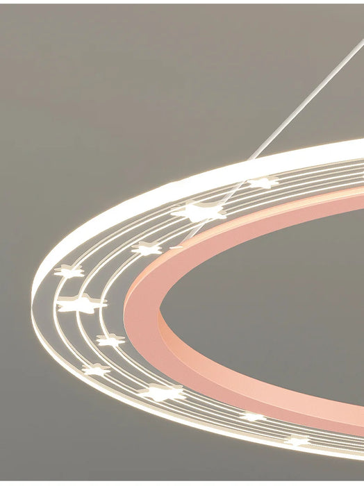 Modern Flush Mount LED Chandelier – Remote-Control Dimmable Ceiling Light - Samanta Factory