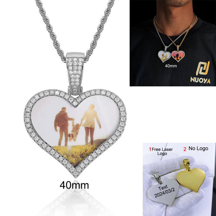 Custom Photo Necklace – Personalized Medallion Picture Pendant Chain SF
