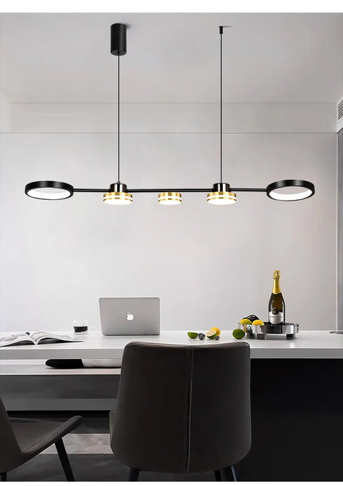 Modern Ring Pendant Light – 48W LED Chandelier with Soft Eye-Care Illumination - Samanta Factory