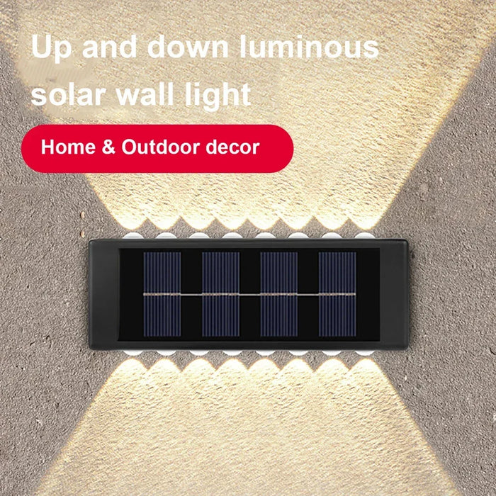 Solar Wall Light – Up & Down Waterproof LED for Modern Outdoor Decor - Samanta Factory
