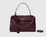 Cow Leather Shoulder Bag – Soft Tote with Large Capacity SF