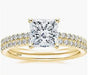 Square Cut Zircon Bridal Ring Set – 925 Sterling Silver Wedding Rings for Women SF