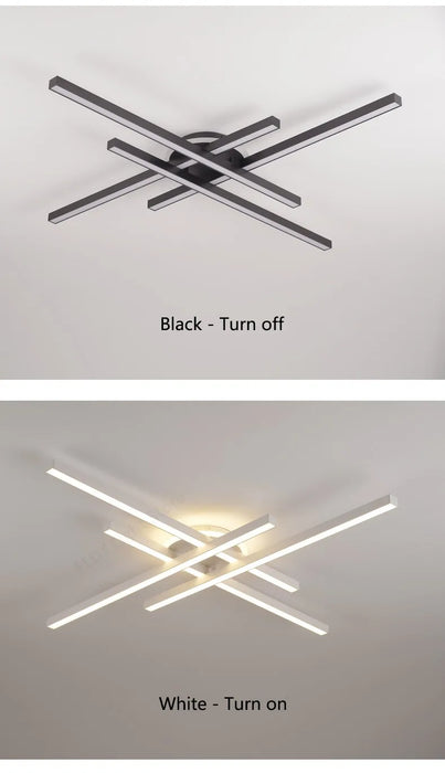 LED Ceiling Light – Modern 4-Bulb Aluminum Fixture for Living Spaces - Samanta Factory