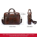 Leather Business Briefcase – Lightweight Men’s Work Tote Bag SF