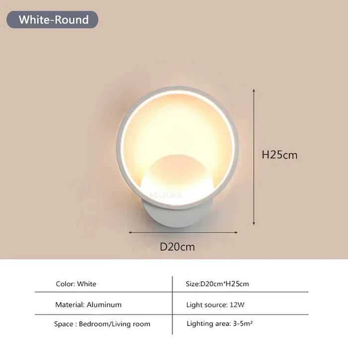 LED Wall Light – 3-Color Dimmable Lighting with Modern Minimalist Design - Samanta Factory