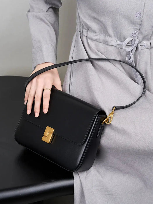 Split Leather Satchel Bag – Moderate Hardness for Women SF