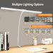 Double-Head LED Desk Lamp – Wide, Adjustable Lighting with 10 Brightness Levels - Samanta Factory