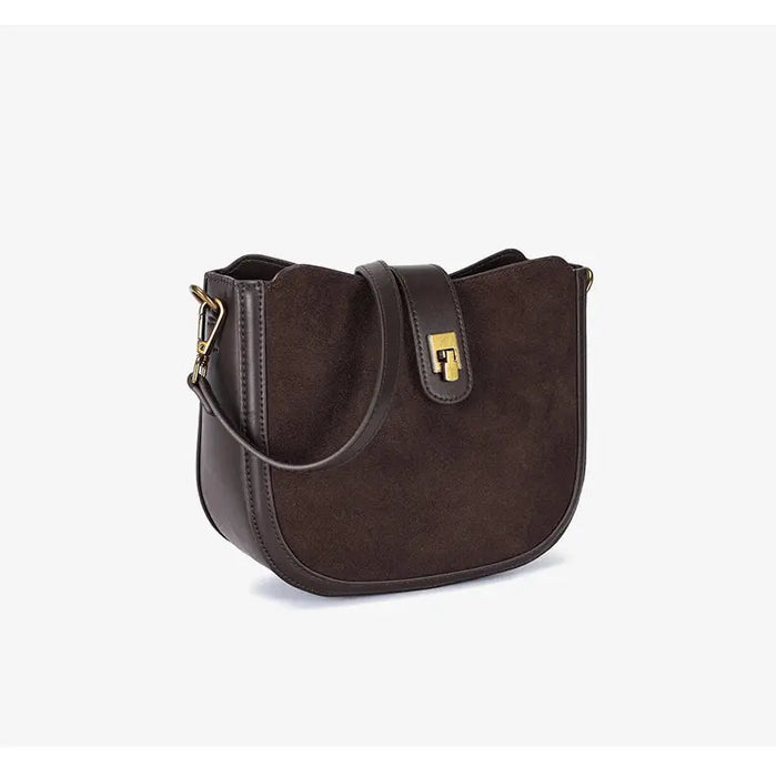 Cow Leather Shoulder Bag – Soft Half Moon Shape SF