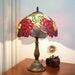 Tiffany Style Table Lamp – Handcrafted Stained Glass with Vintage Metal Base - Samanta Factory