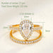 Pear Cut Bridal Ring Set – Sterling Silver With Halo Zircon Shine SF