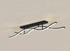 Modern LED ceiling light with aluminum and iron design, suitable for kitchen, bedroom, or dining room.