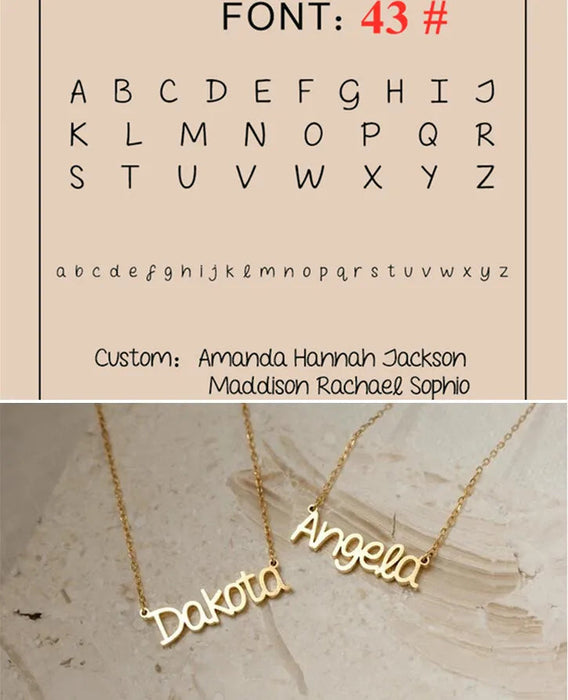 Custom Name Necklace – Personalized Pendant for Women Sf