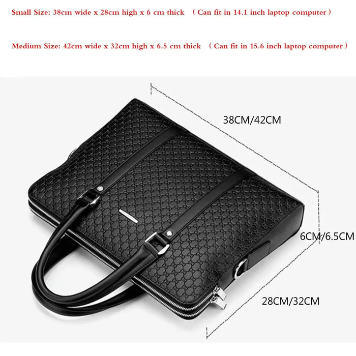 Men’s Laptop Briefcase – Double-Layer Business Shoulder Bag SF