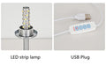 Modern Stained Glass Table Lamp – Touch Control LED Bedside Lighting - Samanta Factory