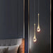Modern Black & Gold LED Pendant Light – Crystal Rod Design for Ambient Lighting - Samanta Factory