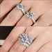 4.3CTTW Moissanite Engagement Ring – D Color Lab-Certified 925 Sterling Silver SF