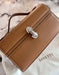 Women’s Leather Baguette Handbag – Minimalist Day Clutch SF