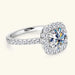 Moissanite Engagement Ring – 2ct D-Color VVS1 in 925 Sterling Silver SF