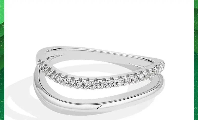 S925 Moissanite Ring – D-Color VVS1 Stone in 18K Gold Plating SF